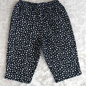 Vintage BonWorth Nautical High Waisted Capri Mom Pants MP Black White